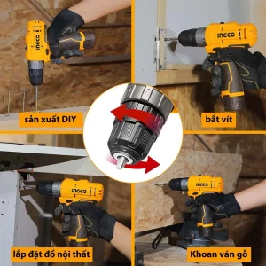 دریل پیچ گوشتی (چکشی) شارژی 12 ولت اینکو تایپ c مدل CIDLI12202