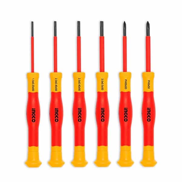 Ingco HKIPSD0601 Insulated Precision Screwdriver 6Pcs Set